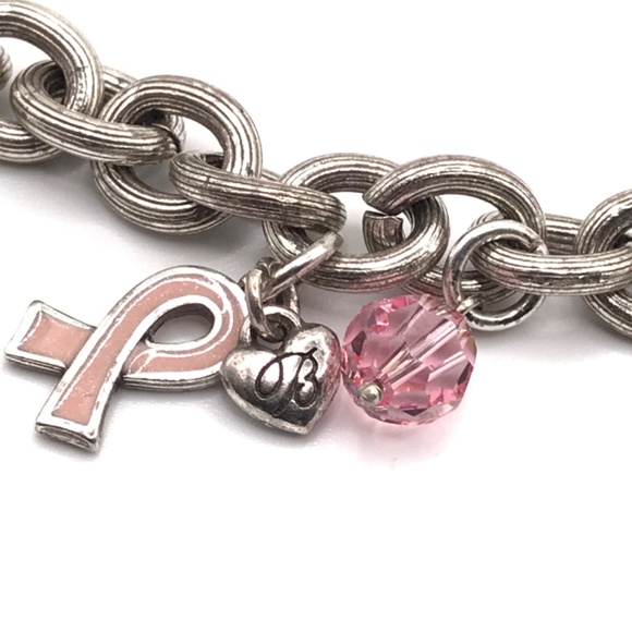 Brighton Charm Bracelet Love Heals Chunky Heart Trust Crystals Boho 8.5" - Picture 8 of 15